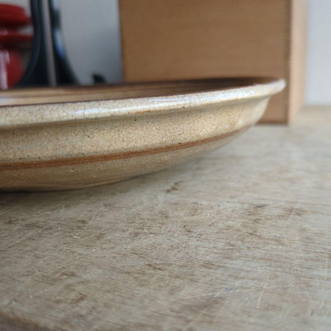 骨董 美濃焼 石皿 一富士二鷹三茄子 陶器 縁起柄 来福 飾り皿