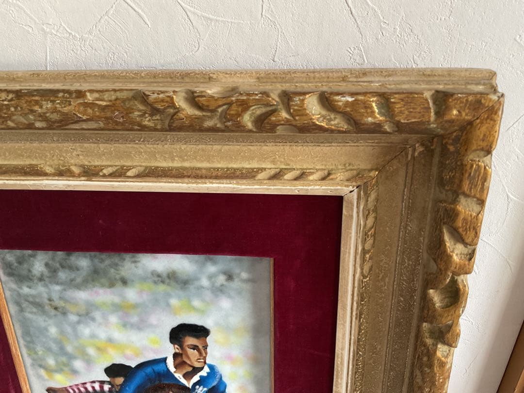 ラグビー画1965年「ラグビーのエナメル画/七宝画」「R.R.F.O.B.C」