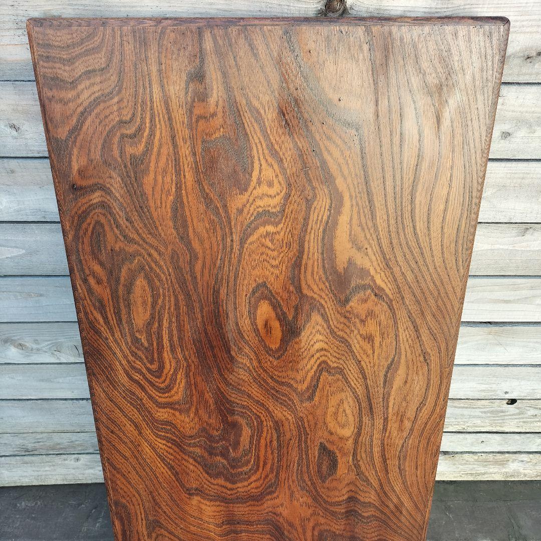 M♦アンティーク　欅　二月堂　折り畳みコーヒーテーブル　センターテーブル