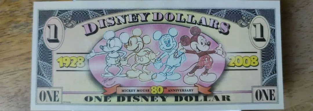 コレクター品 Disney ドル紙幣 発行終了品 レア ディズニーダラー $