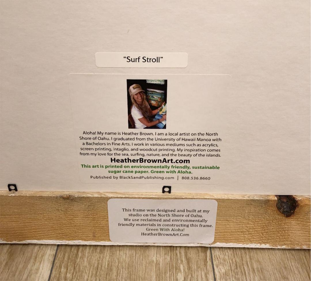 ヘザーブラウンの絵画と額のセット