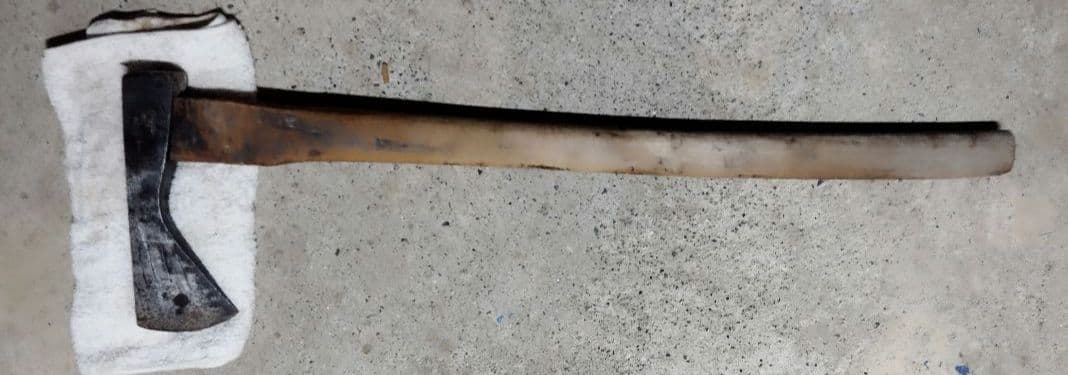 【銘有り】鉞　斧　 古民具　骨董　古物　約2.3kg　最終値