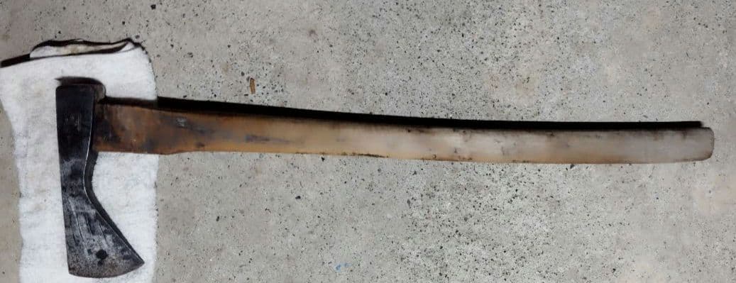 【銘有り】鉞　斧　 古民具　骨董　古物　約2.3kg　最終値