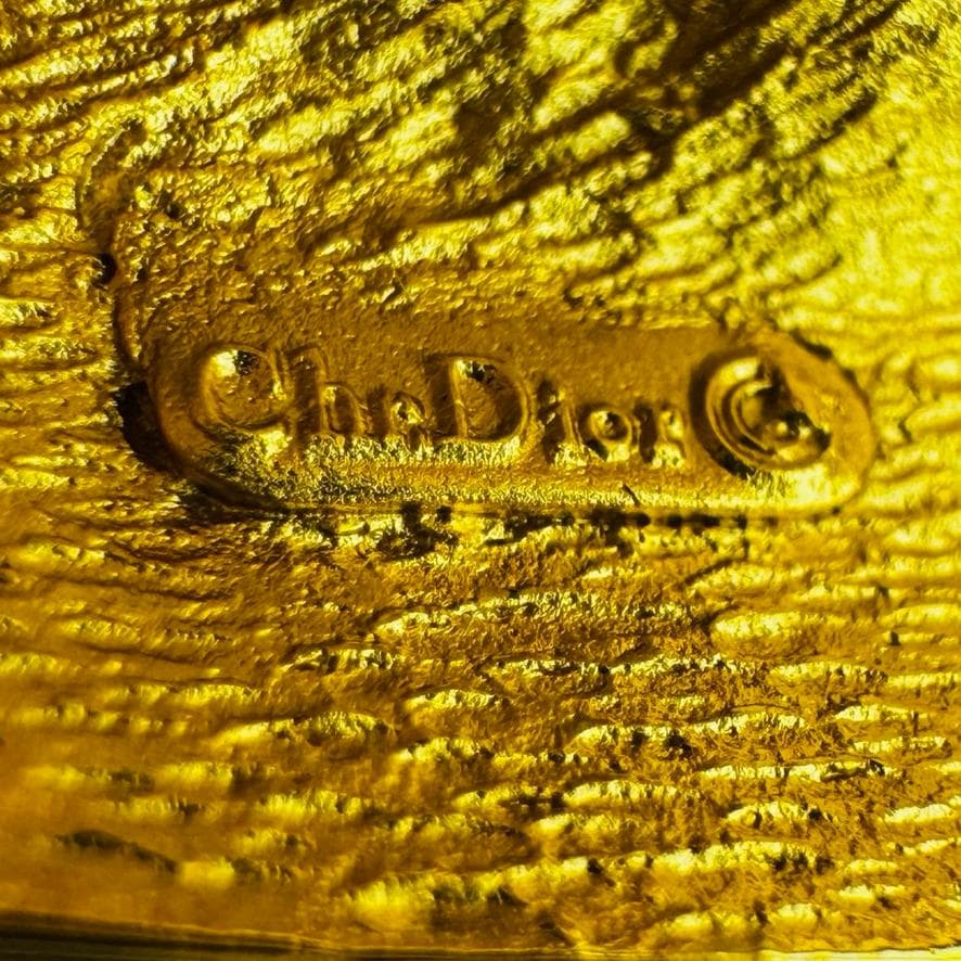 ディオール Dior キャットモチーフ ブローチ　猫 回転ピン ラインストーン