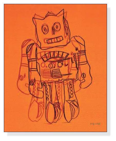 額装品/Robot (Orange)/アンディ ウォーホル/ポスター/インテリア