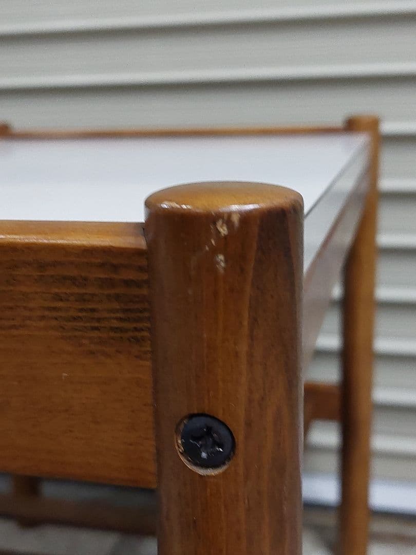 オールドカリモク 白天板 カフェテーブル ローテーブル サイドテーブル 古家具