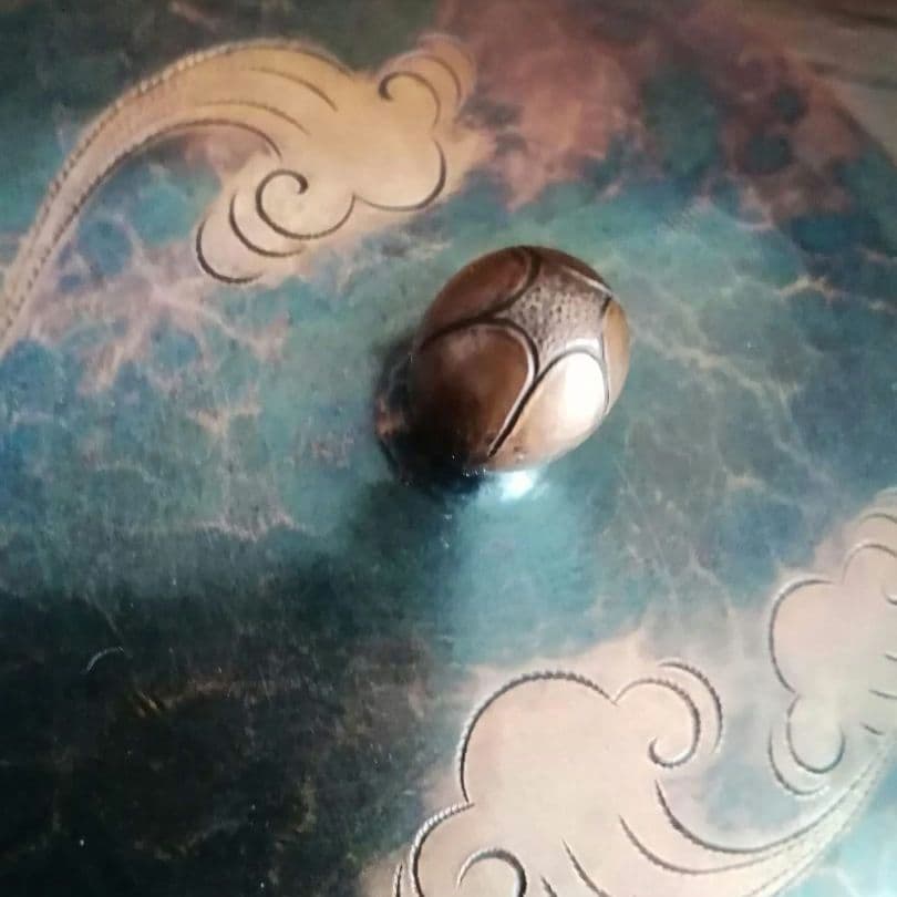 逸品　玉川堂　鎚起銅器　兎図紋　蓋物　小物入れ　煙草入れ　和骨董　アンティーク