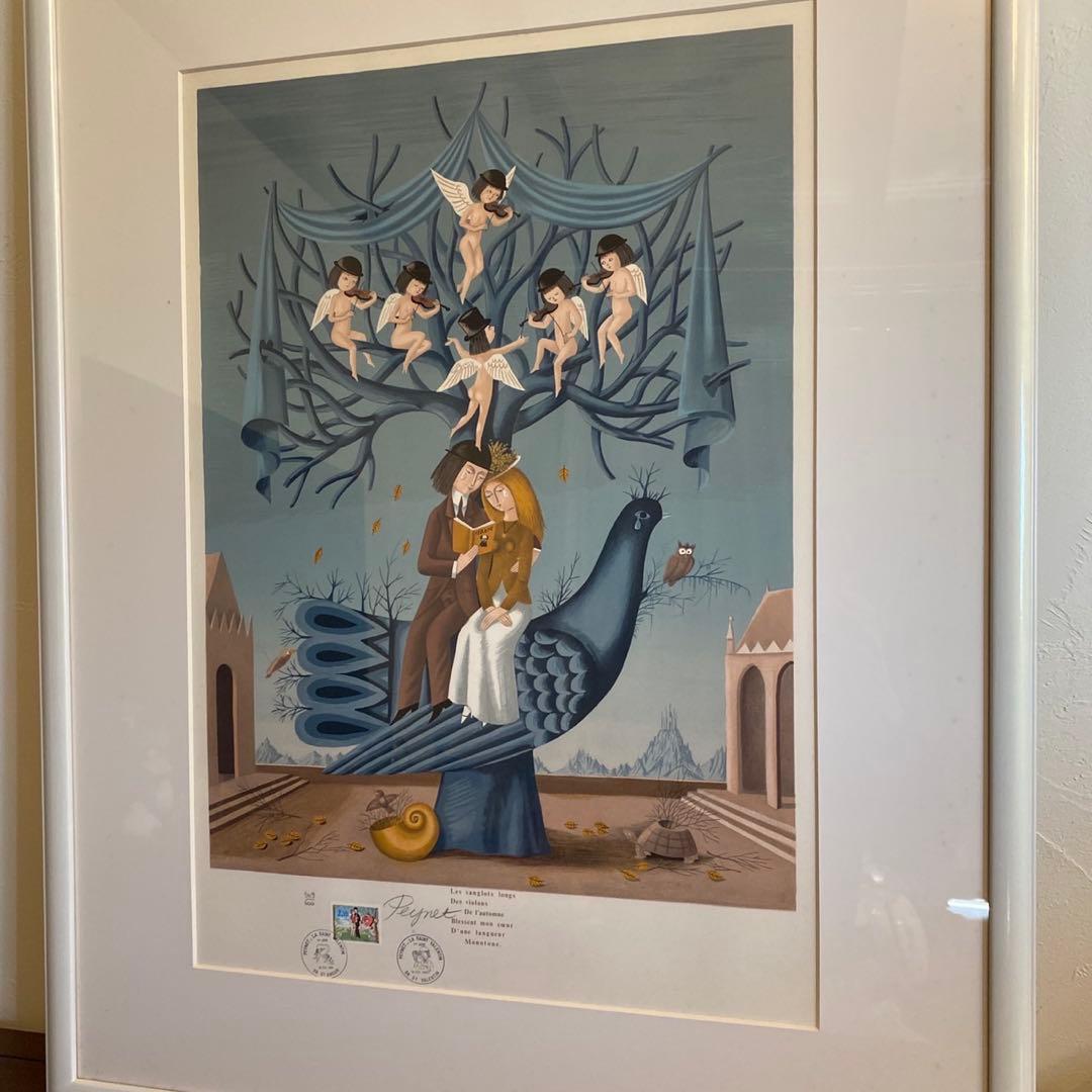 レイモン・ペイネ「秋のヴァイオリン」リトグラフ 版画