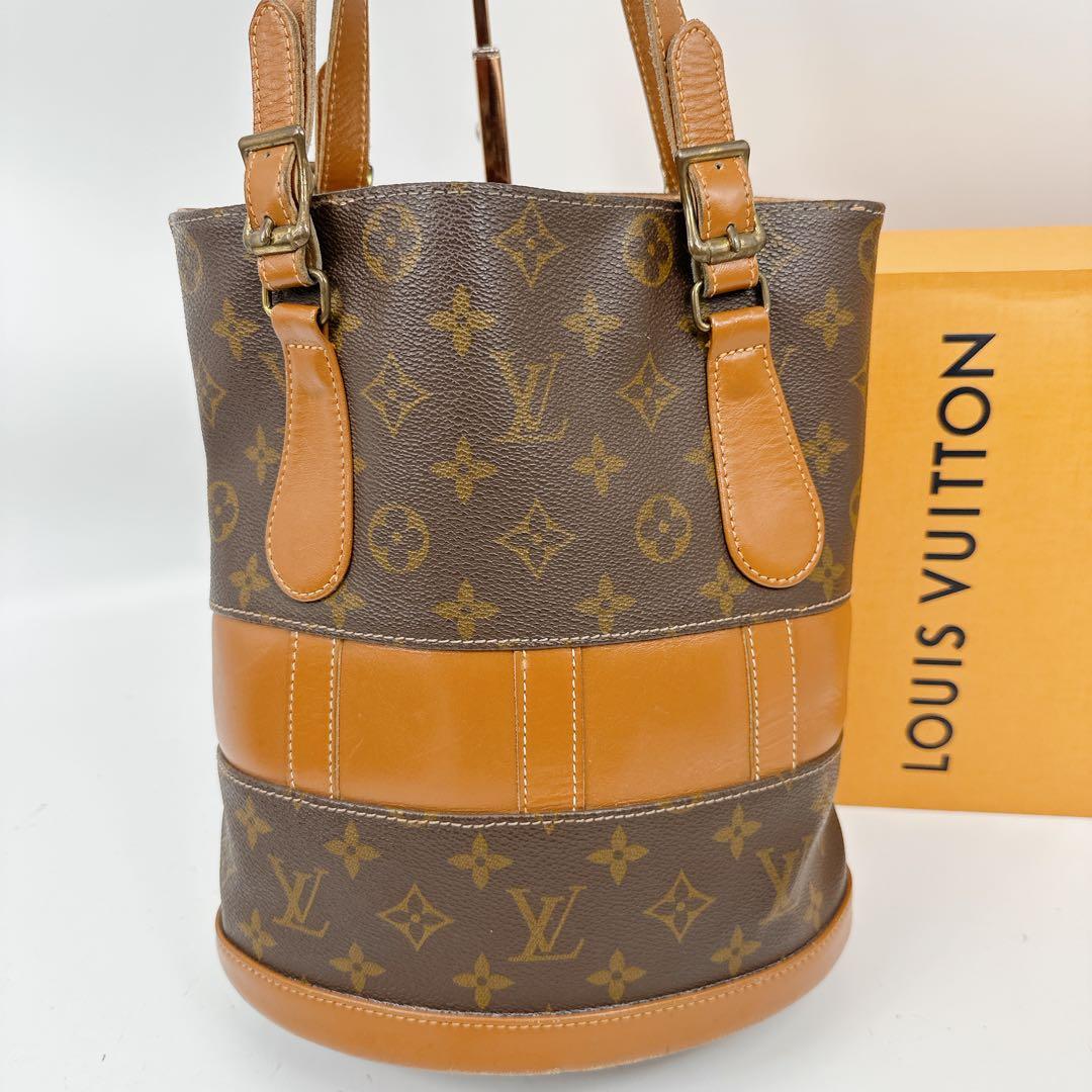 ルイヴィトン　モノグラム　USA製　バケットPM 紙タグ