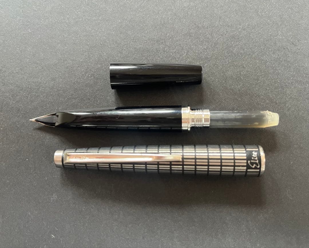 パイロット エリート万年筆 格子柄18K-750 PILOT F