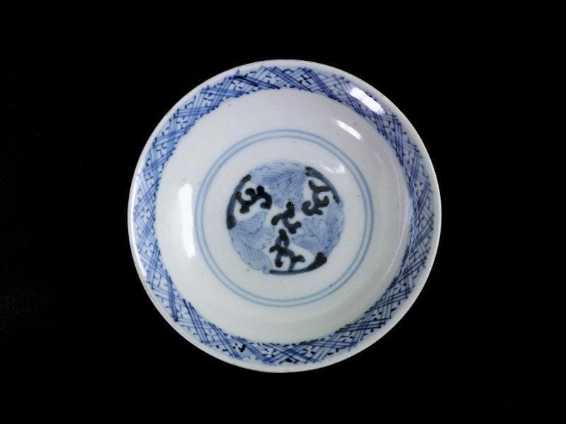古伊万里　金襴手　窓絵　花鳥紋の図　蓋茶碗　５客　C884AS-CEv