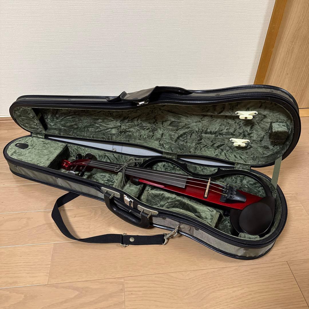 サイレントバイオリン YAMAHA SV-110 赤 ケース/電源アダプター付