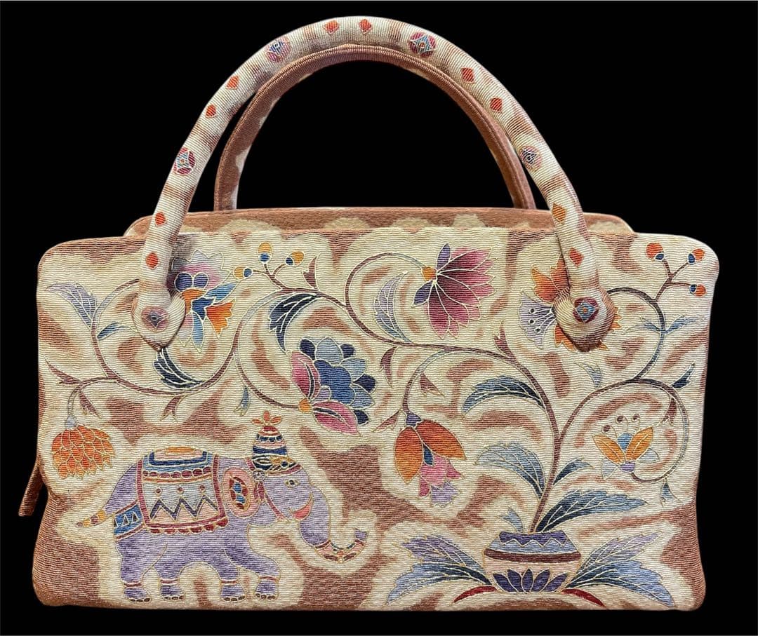 サ*バ様 □岡重　京都OKAJIMA 利休バッグ　正絹　和装　友禅　お茶席