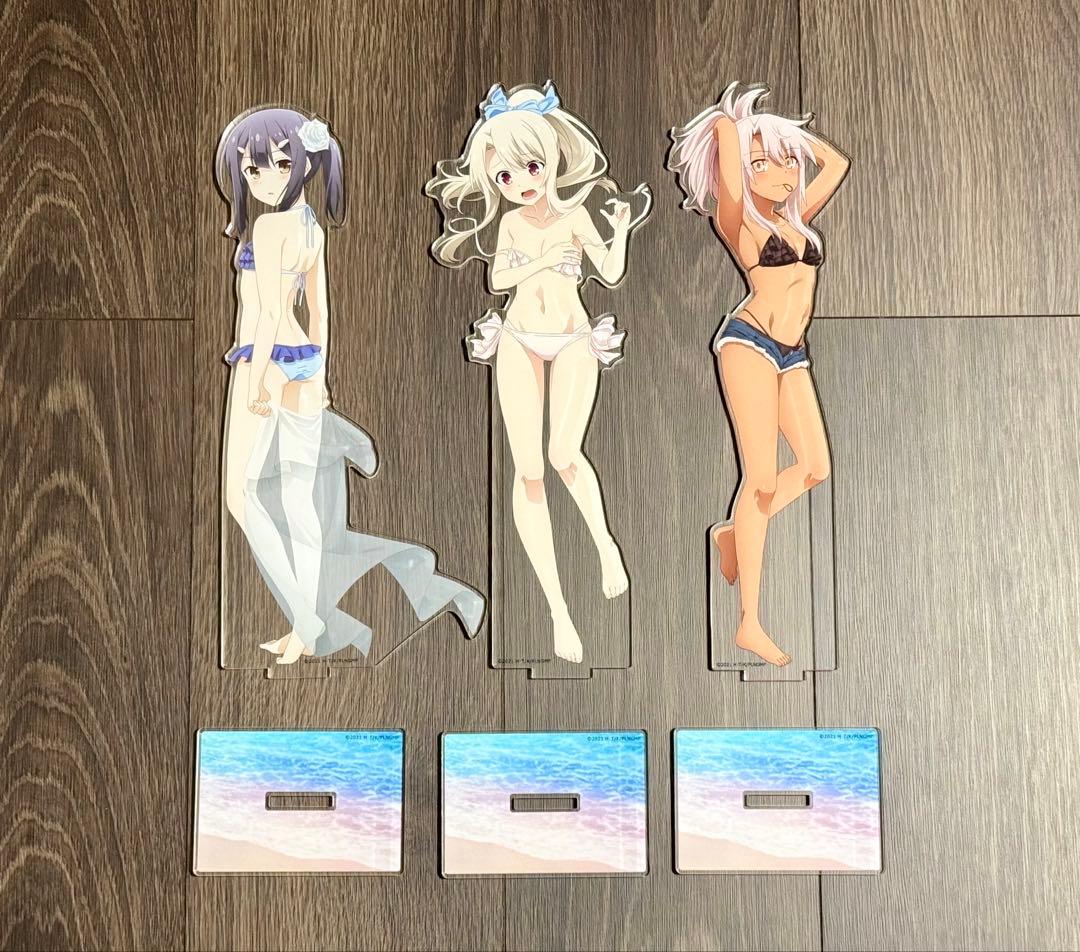 プリズマ☆イリヤ カーテン魂 水着 特大アクリルスタンド 3点セット