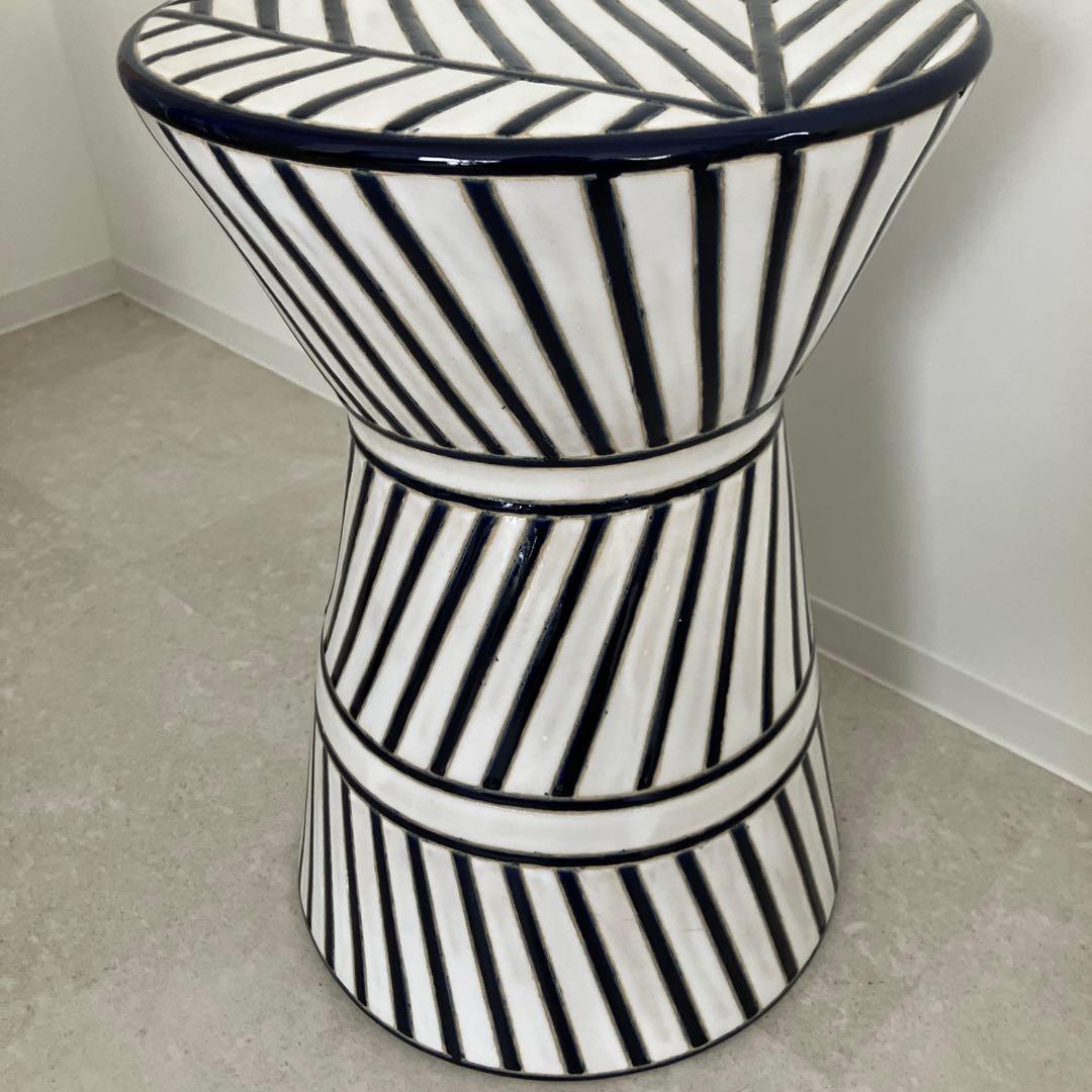 北欧 モダン スツール オットマン 陶器製 屋外使用対応