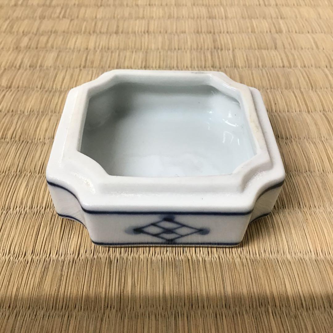 茶道具　香合　染付周茂叔香合　景雲作　共箱　S111KG