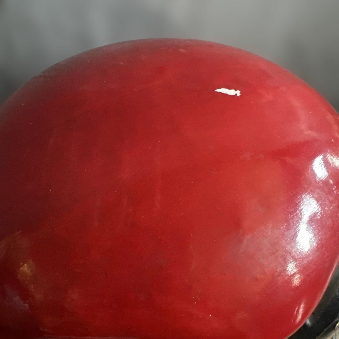 ヴィンテージ希少品‼️陶器ダルマ貯金箱　赤色の達磨 置物