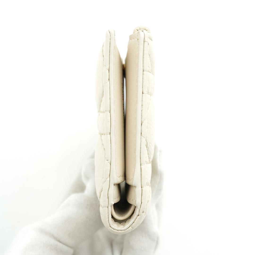 ✨極美品✨　Dior ディオール　ミニ財布　二つ折り　カロ　ダリア　レザー