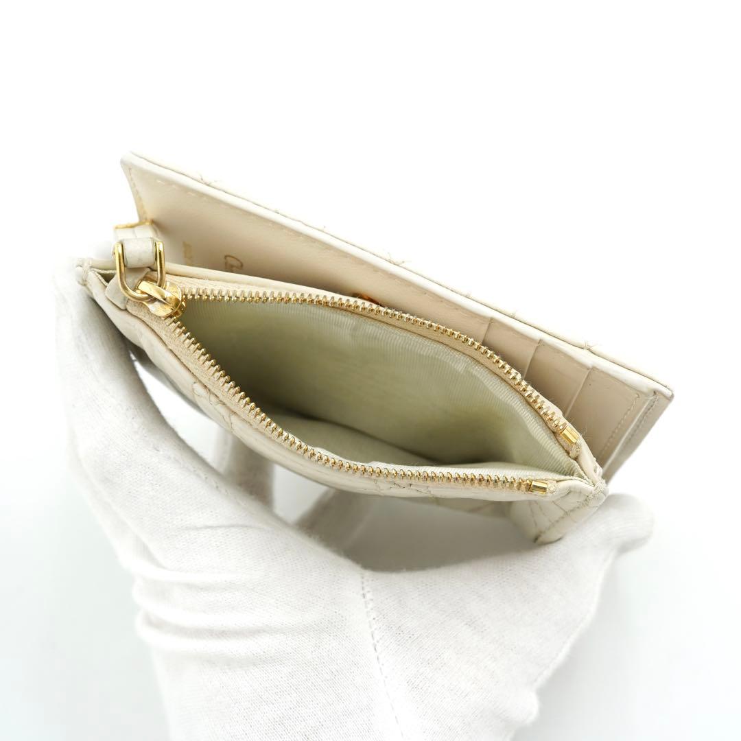 ✨極美品✨　Dior ディオール　ミニ財布　二つ折り　カロ　ダリア　レザー