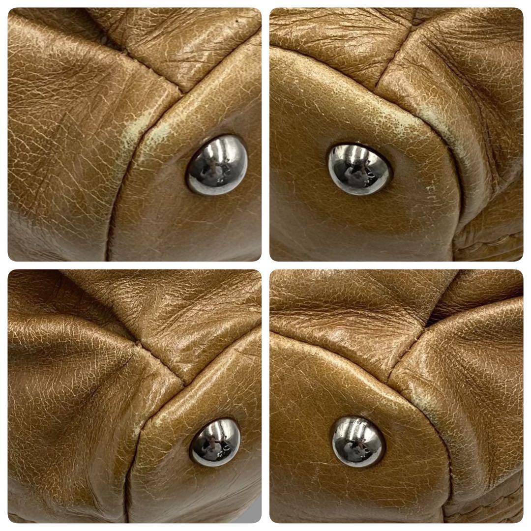 良品 MIUMIU 2WAY バッグ archive レザー Y2K ブラウン