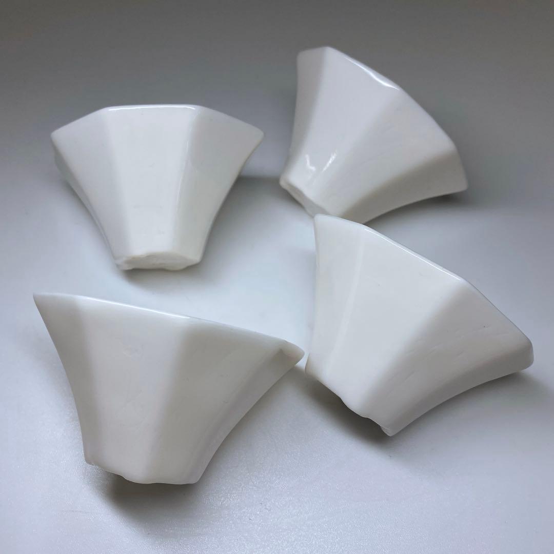 専用　中国清時代　徳化窯煎茶碗4客　口径7.8㎝　東Y6-1118☆2Fトヒコ