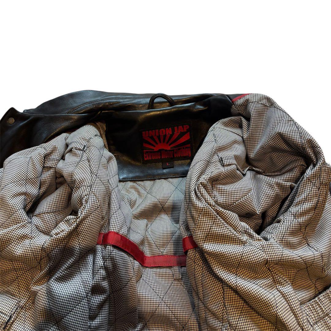限定価格✨UNIONJAP ラムレザージャケット L 黒ライダース キルティング