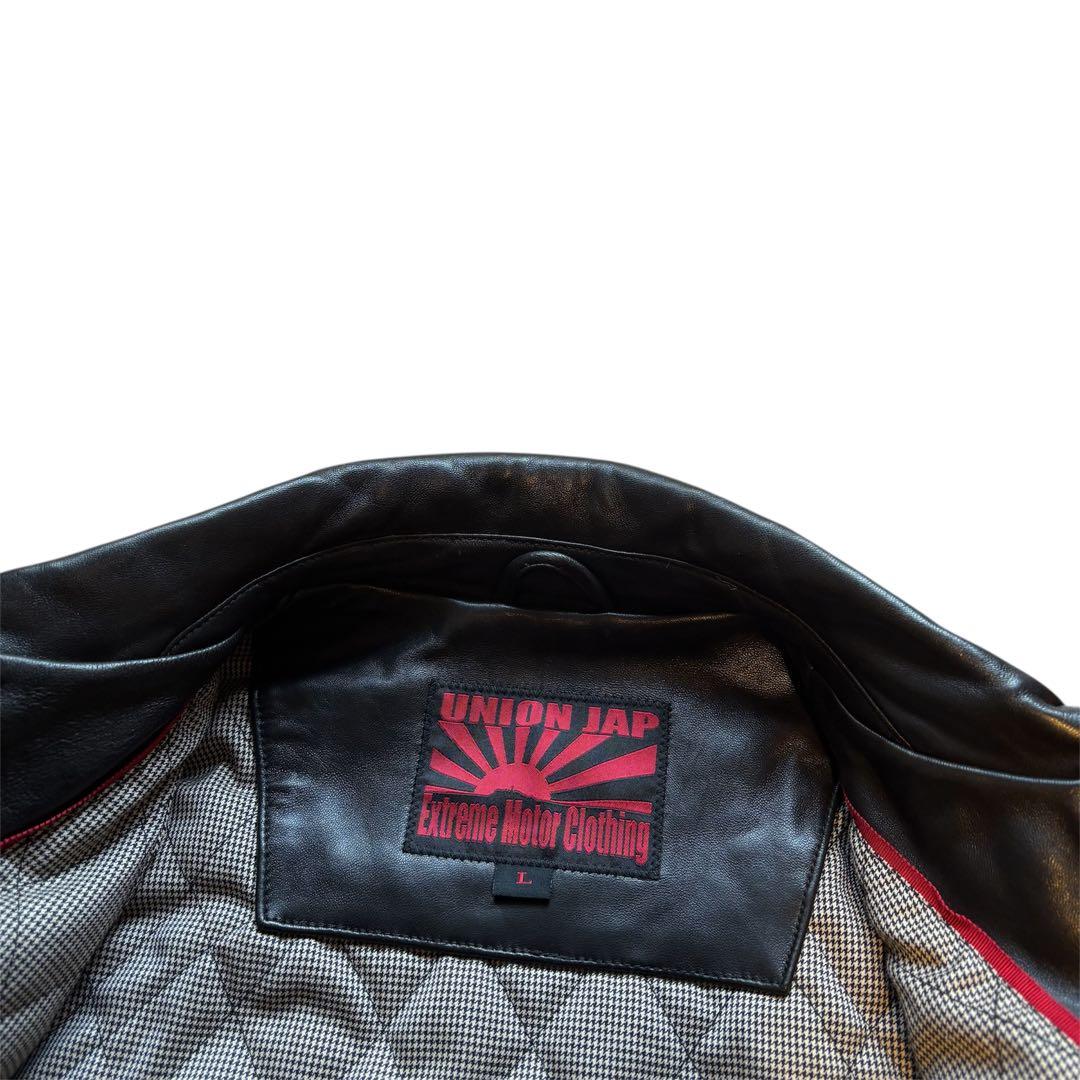 限定価格✨UNIONJAP ラムレザージャケット L 黒ライダース キルティング