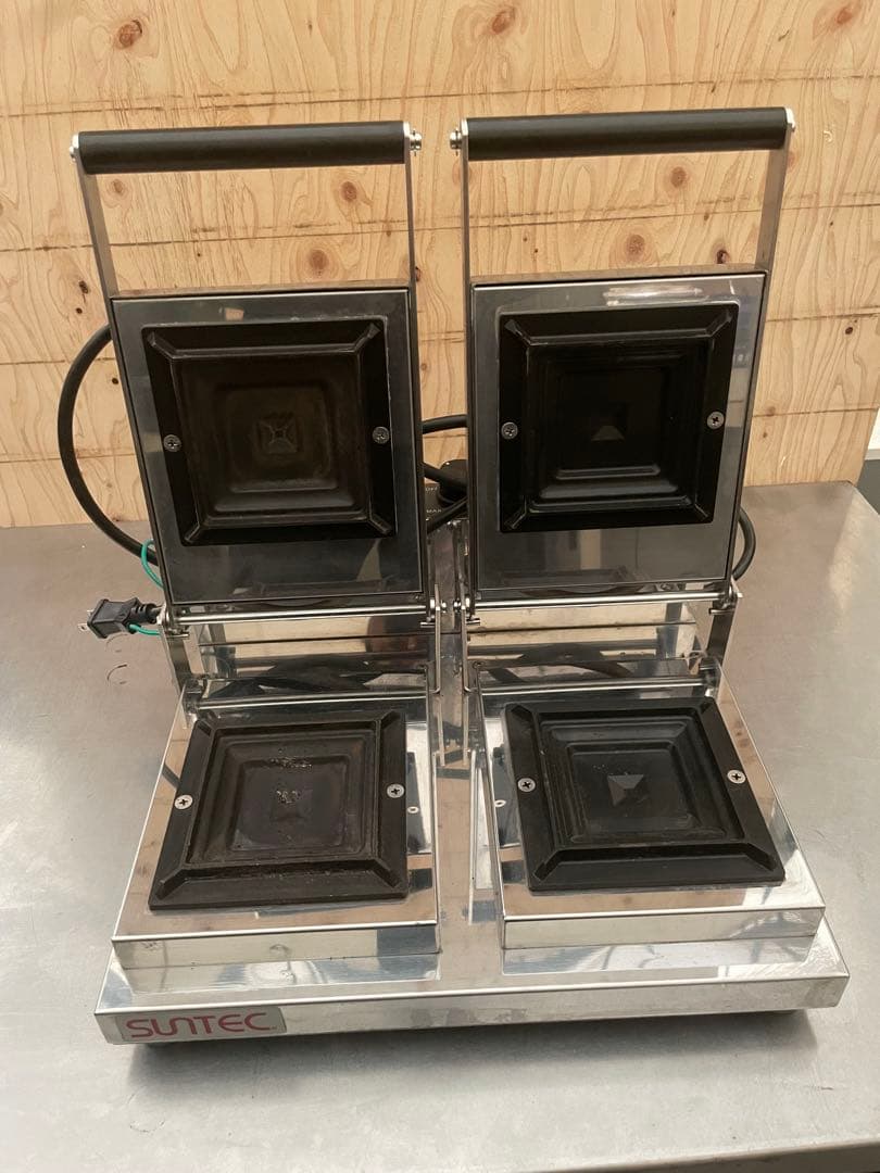 電気 ホットスナッカー ホットサンドメーカー 2連式 単相 100V