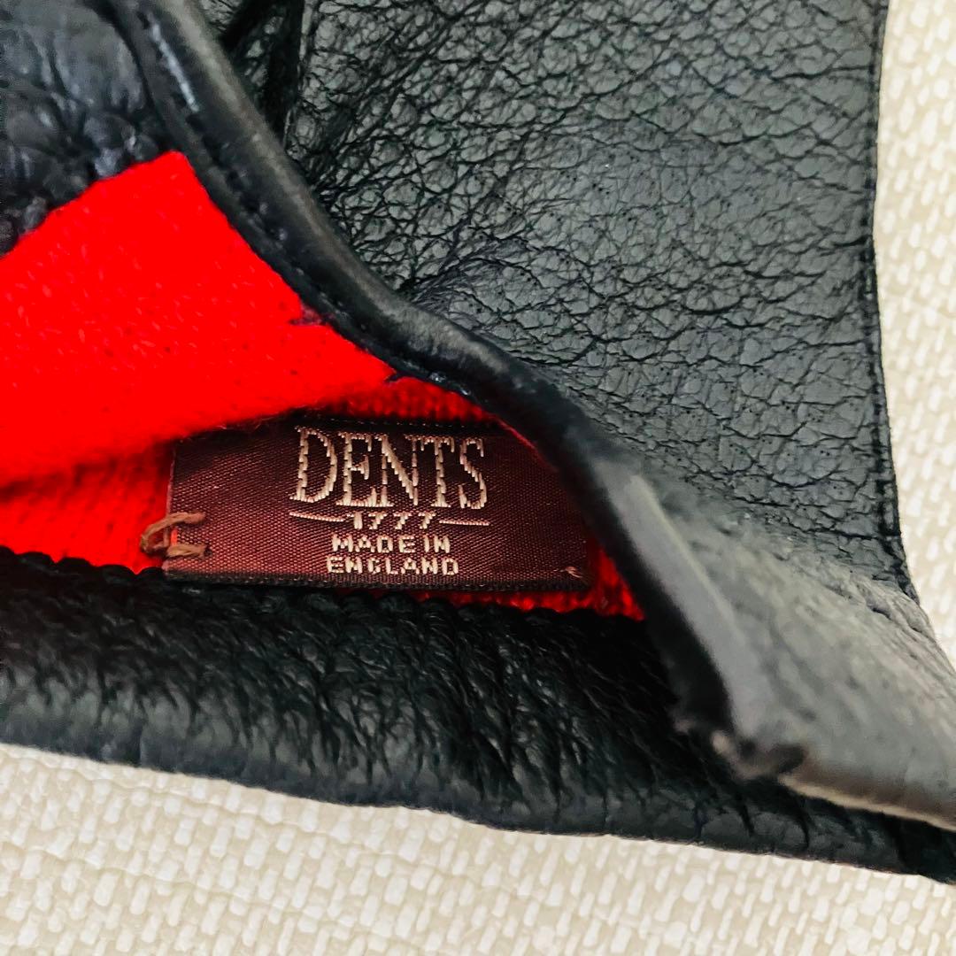 【美品】デンツ ディアスキン グローブ ウールライニング レッド レザー 8.5