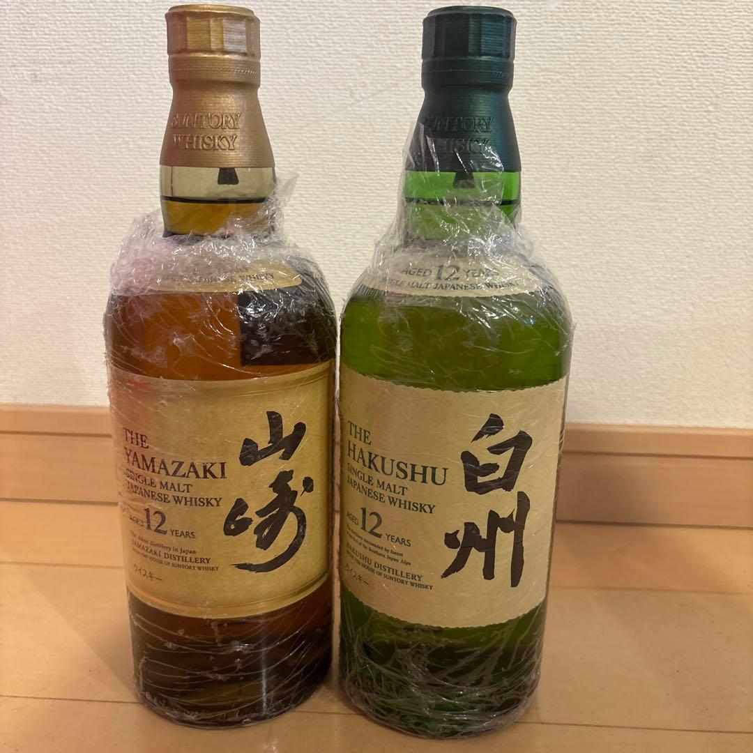 山崎12年・白州12年ウイスキーセット