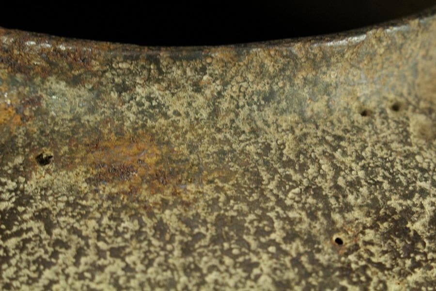 茶道具 阿弥陀堂釜 大西浄長 書札付 古美術(K-YC511)