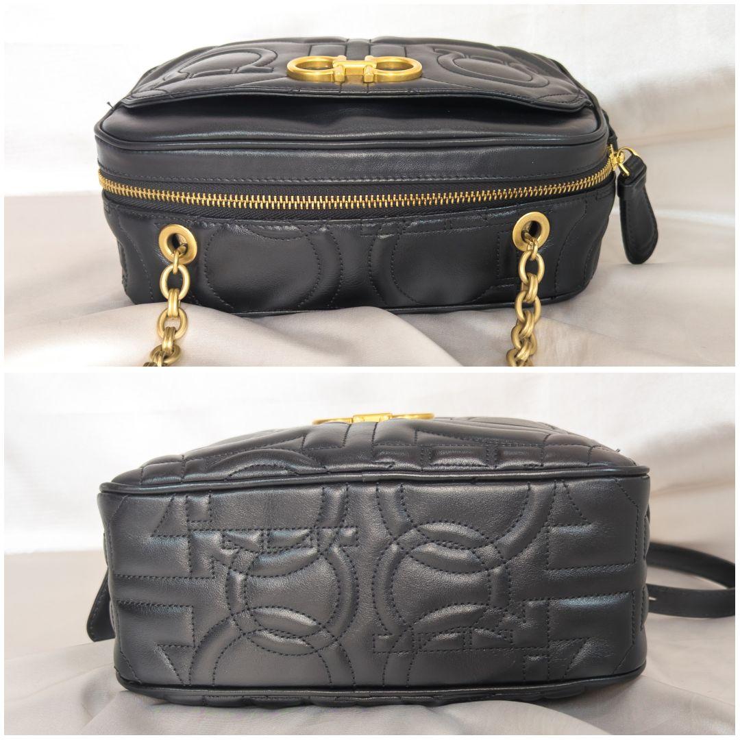 未使用級✨ フェラガモ ダブルガンチーニ キルティング ショルダーバッグ