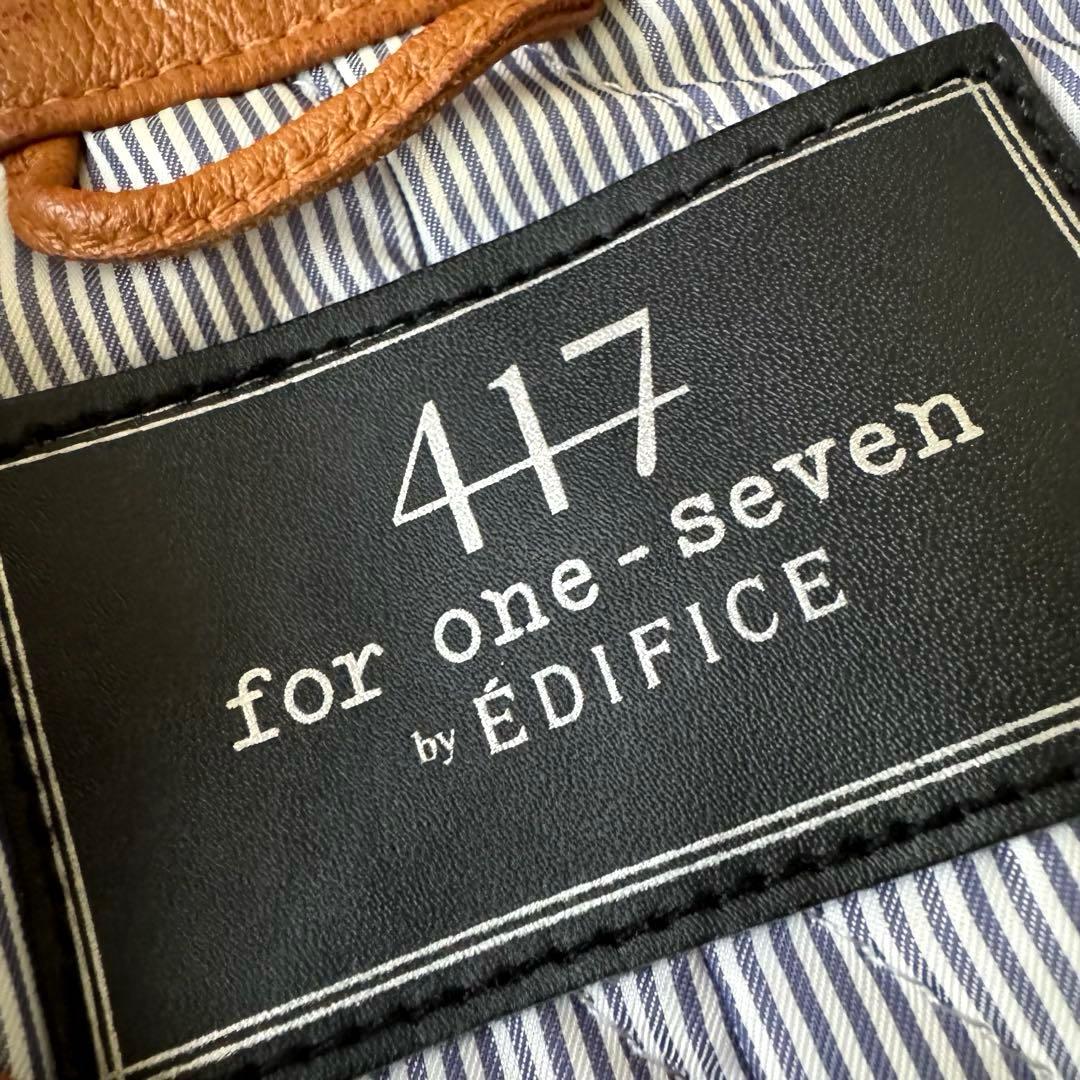 417 for one-seven EDIFICE キャメルレザージャケット L