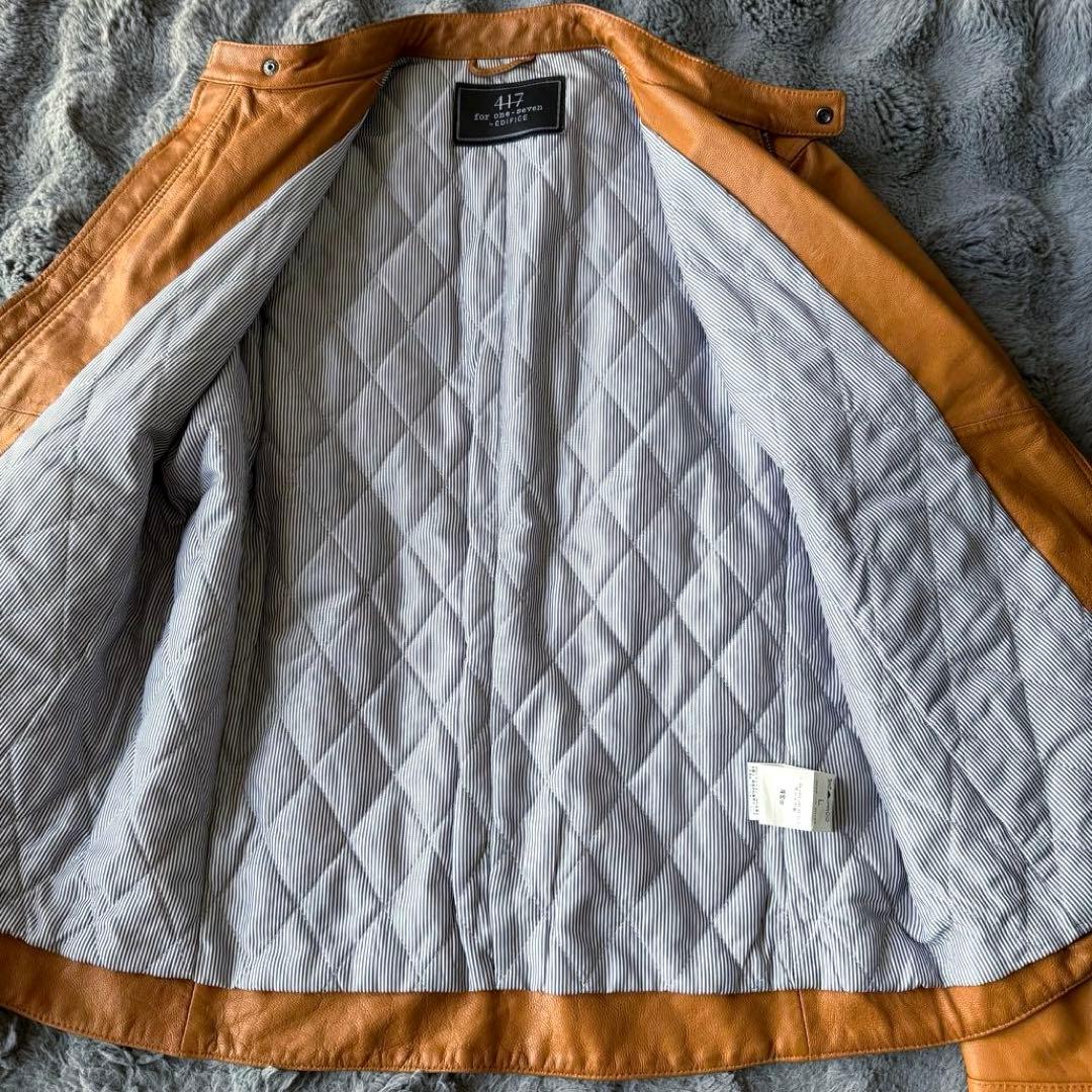 417 for one-seven EDIFICE キャメルレザージャケット L