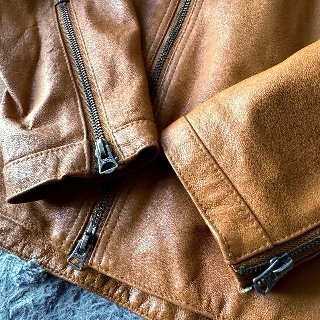 417 for one-seven EDIFICE キャメルレザージャケット L