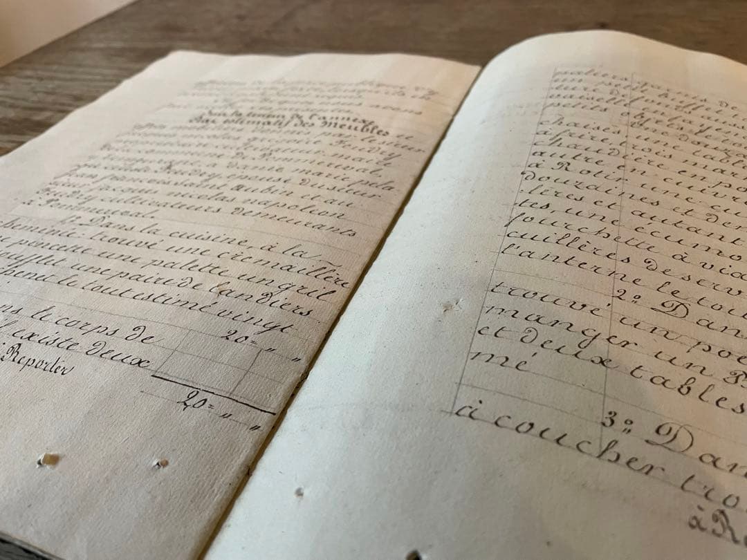 フランスアンティーク　1800年代の古文書