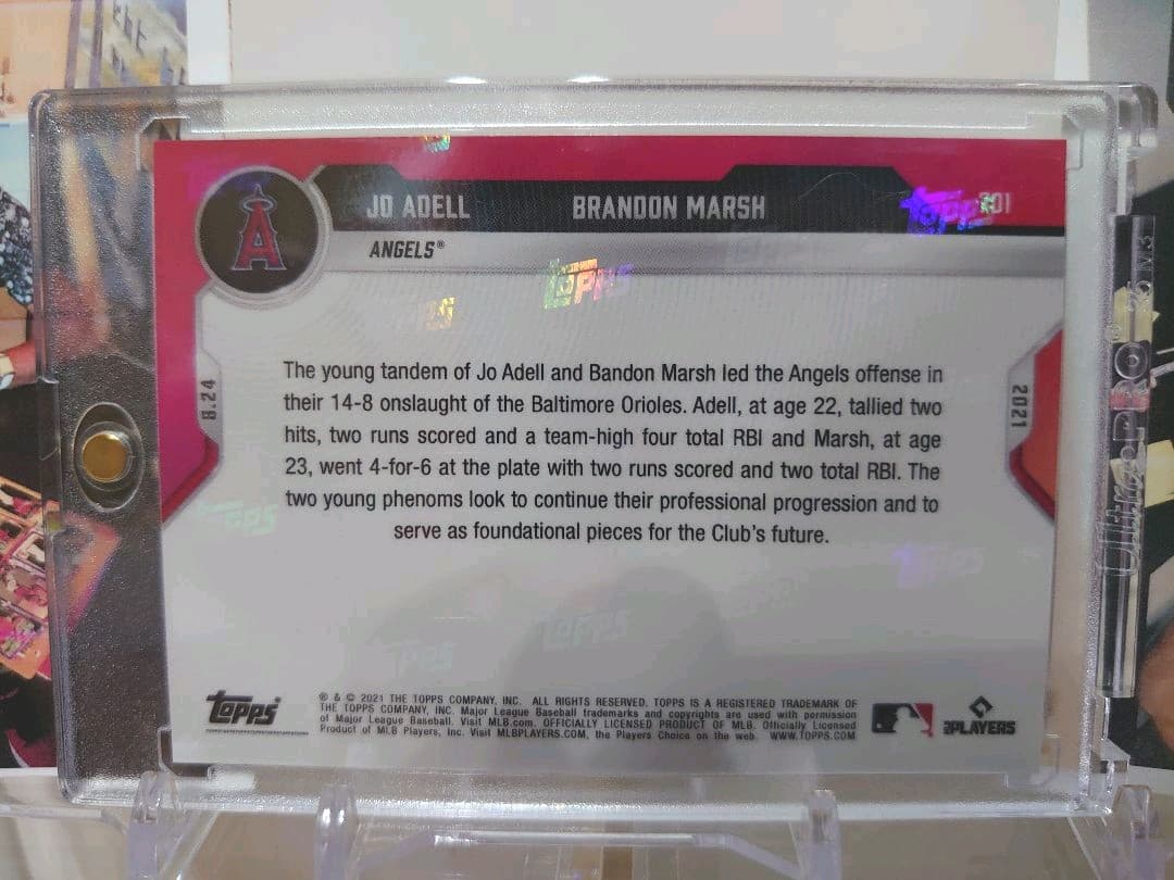 直筆サイン topps now JO ADELL BRANDON MARSH