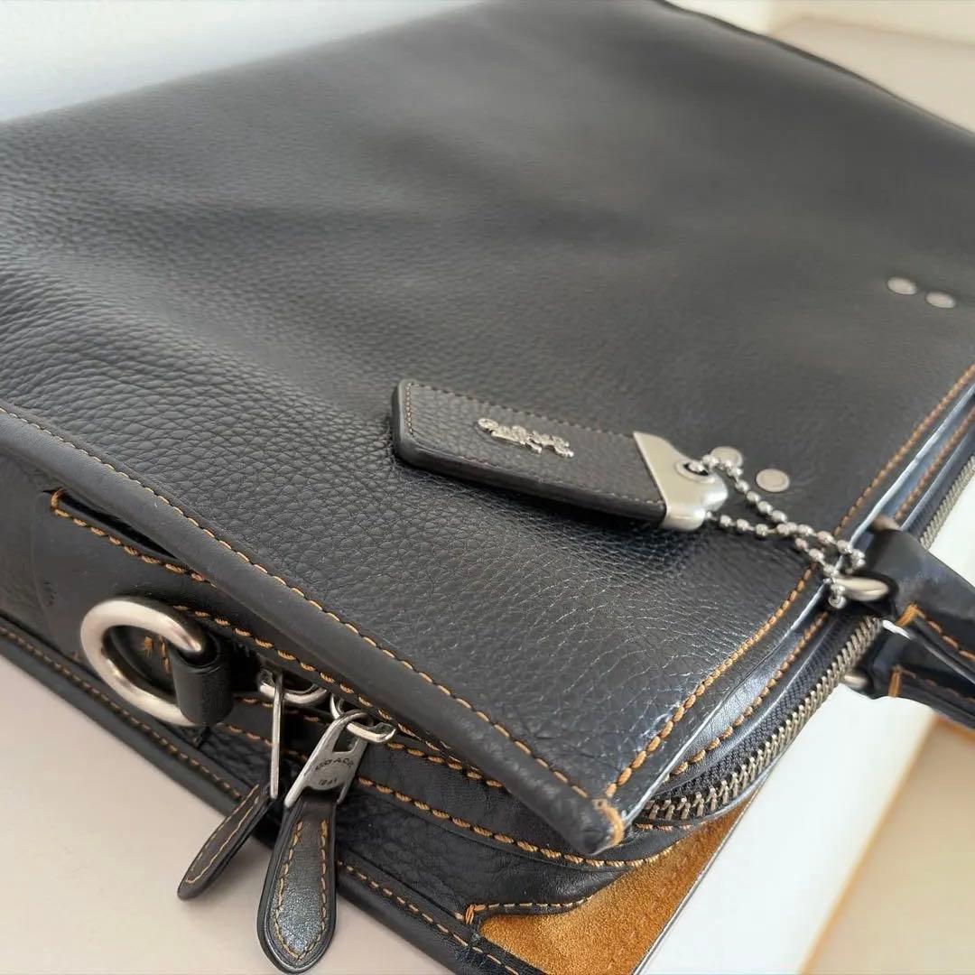 コーチ　ローグ　ブリーフケース　ブラック