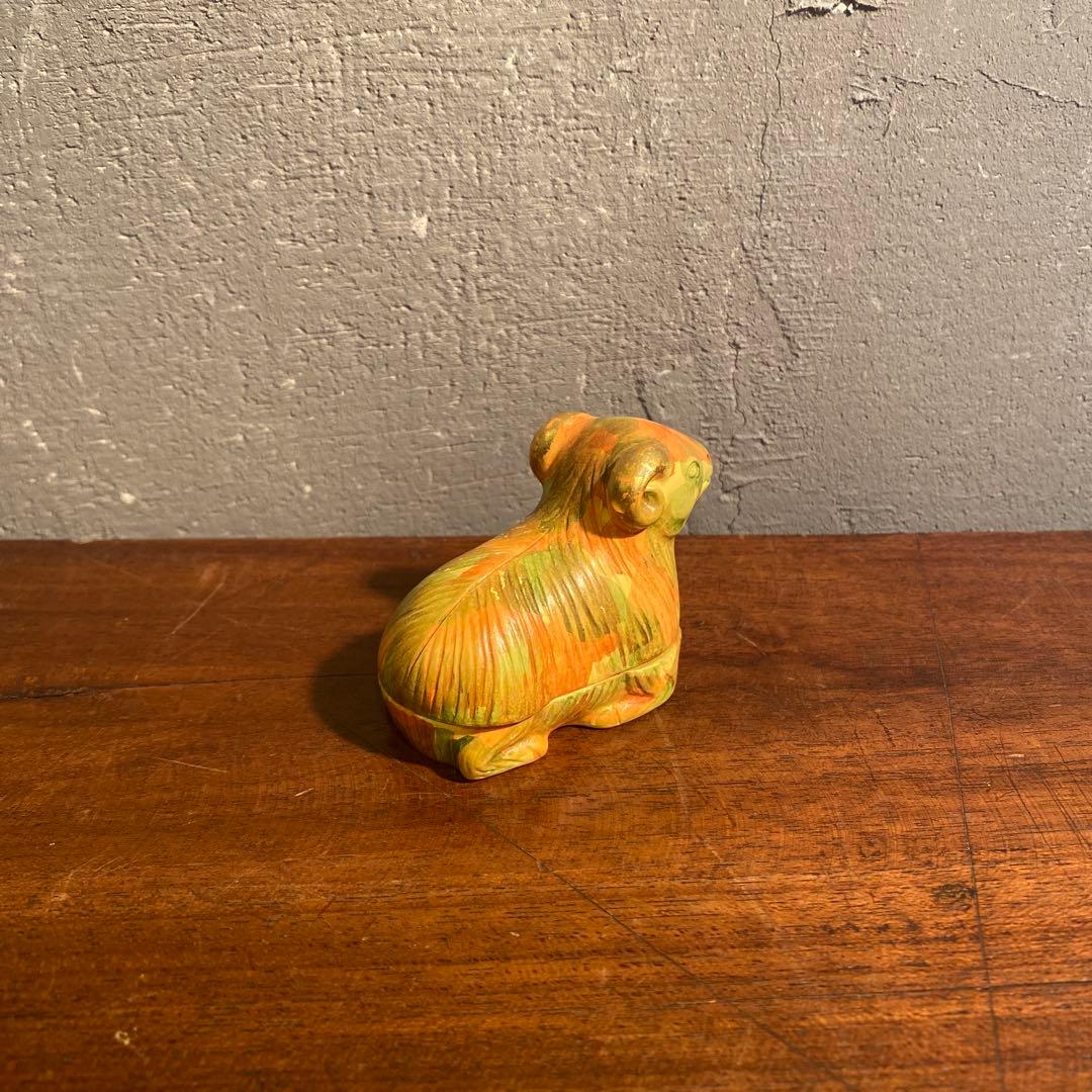 京焼 清水焼 東哉 山羊香合 茶道具 置物 コレクション ヤギ オブジェ