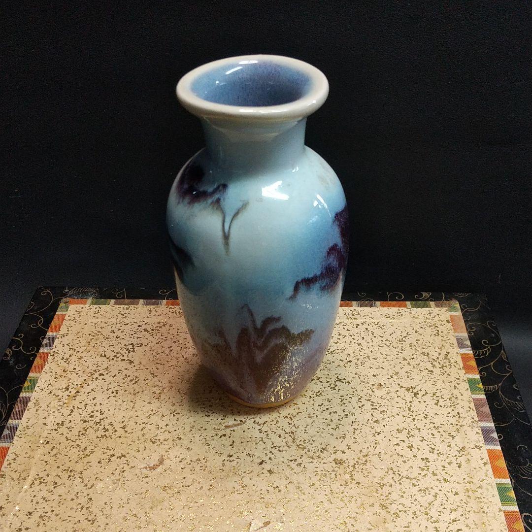 ※中国古美術/窯変紫班瓶3点/