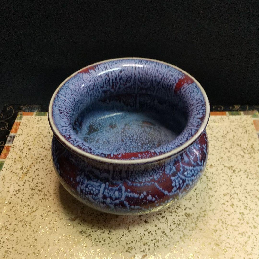 ※中国古美術/窯変紫班瓶3点/