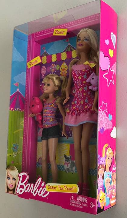 新品。アメリカで購入、バービー人形。姉妹で遊園地2012年。かわいい綺麗❤️