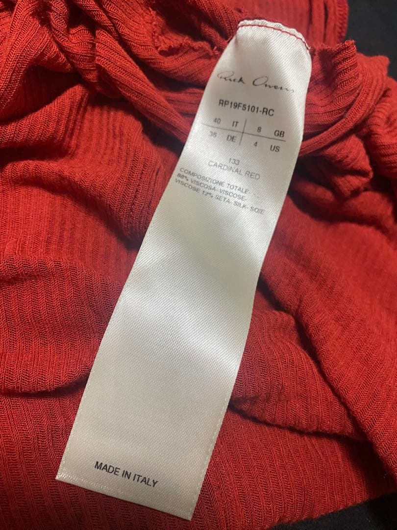 トップス Rick Owens rib long tanktop red drkshdw