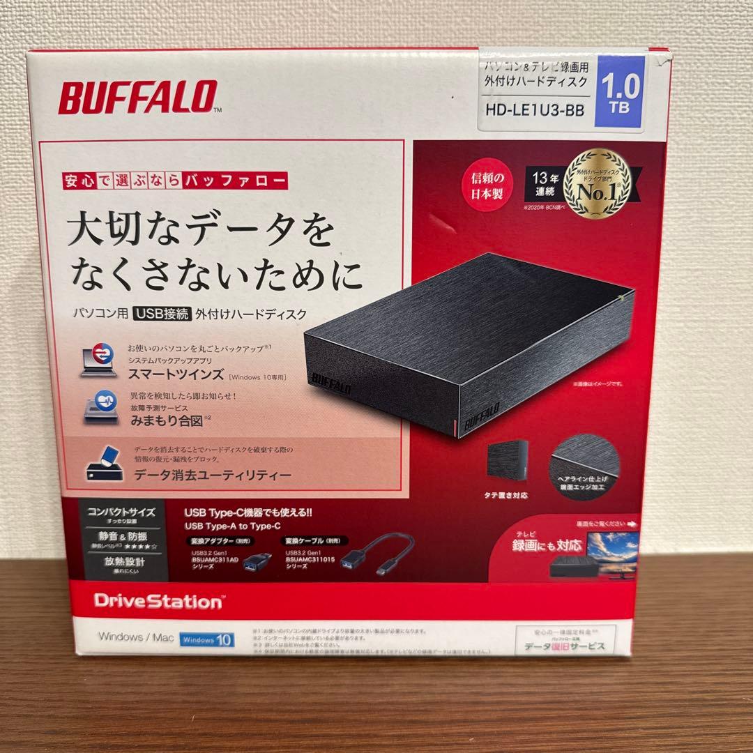 Buffalo HD-LE1U3-BB 外付けハードディスク 1.0 TB