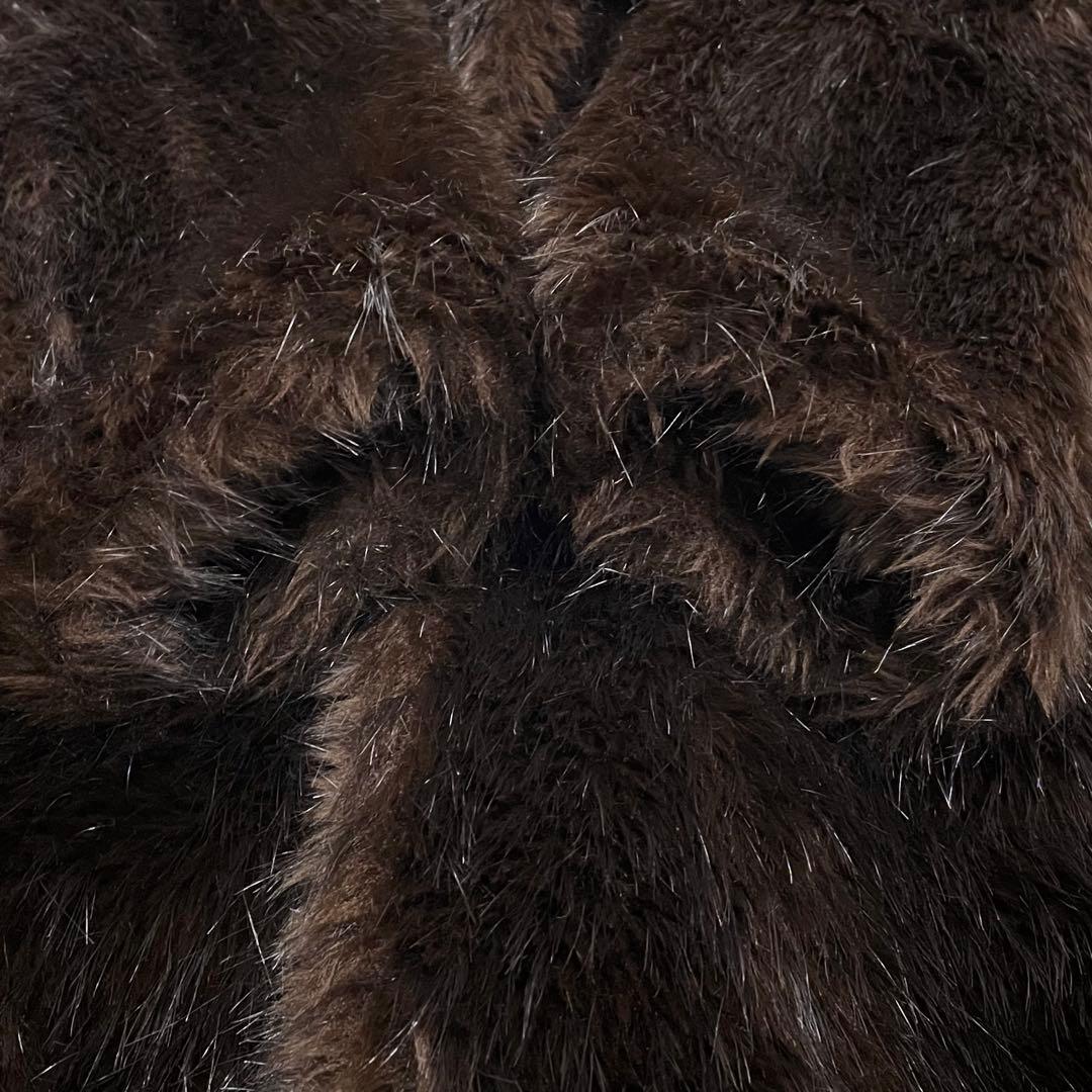 《未使用級》 マルタンマルジェラ ビーバーフェイクファーコート ブラウン