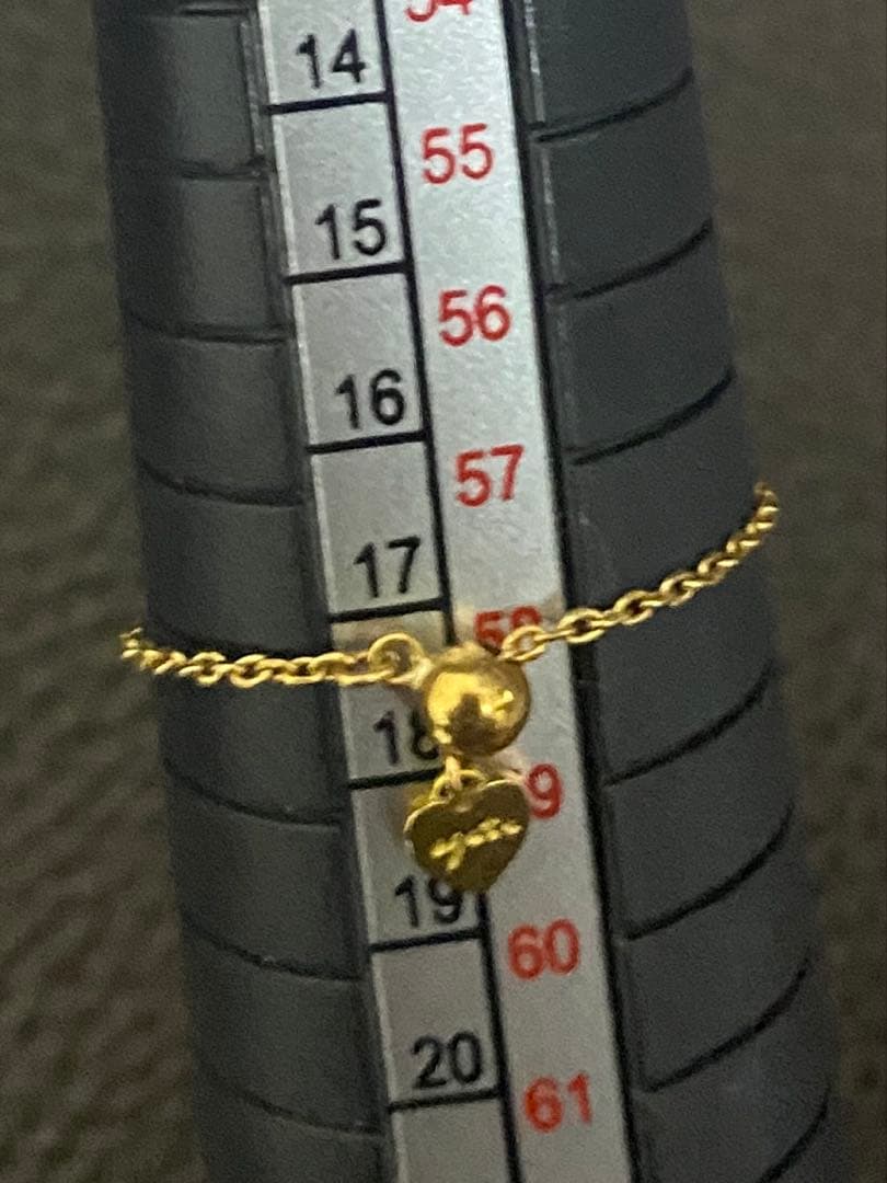 アガット　K18パールチェーンリング