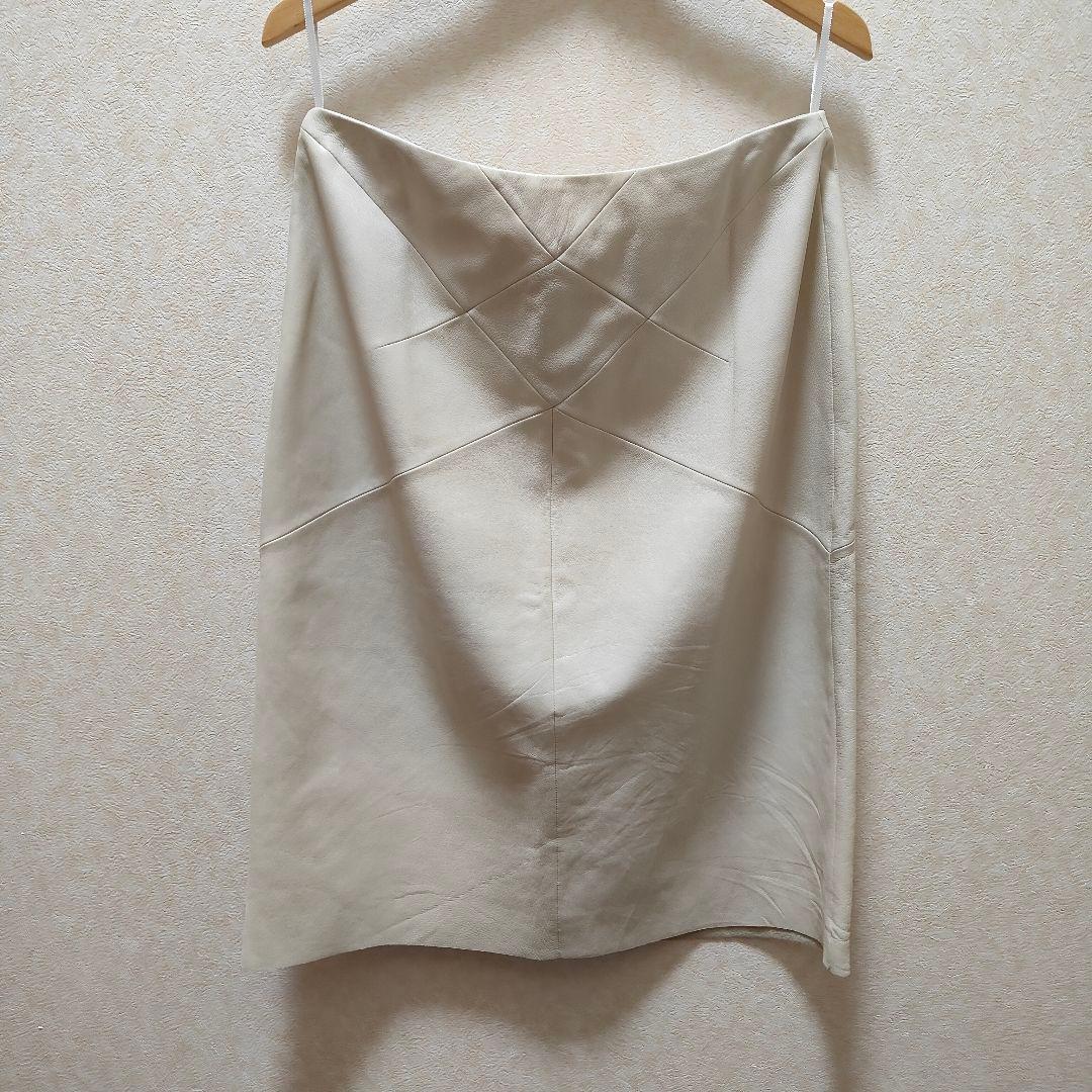 LOEWE ロエベ レザースカート 40 L 羊革 ラムレザー