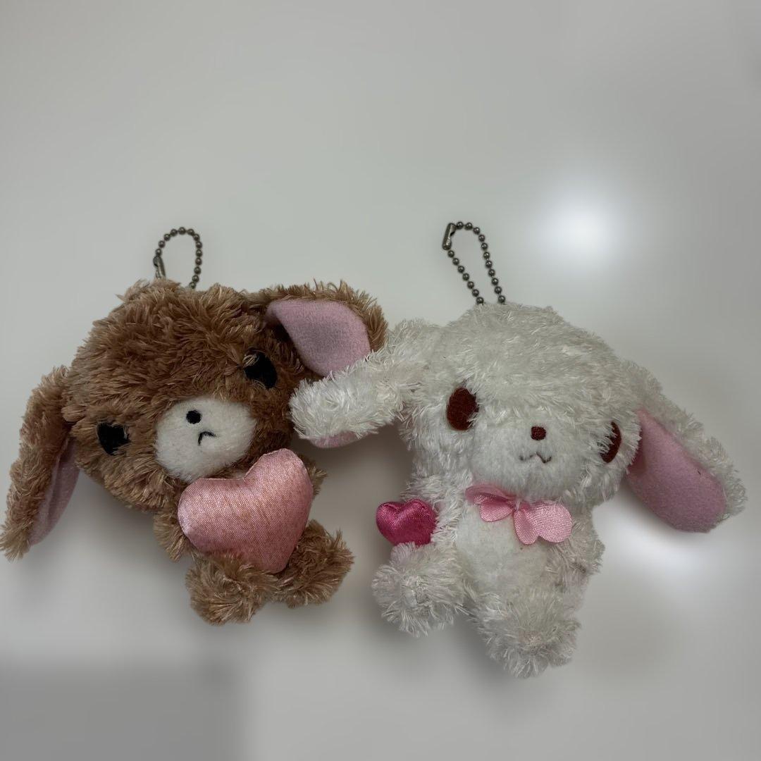 Sugarbunnies くろうさ しろうさ　ぬいぐるみキーホルダーセット