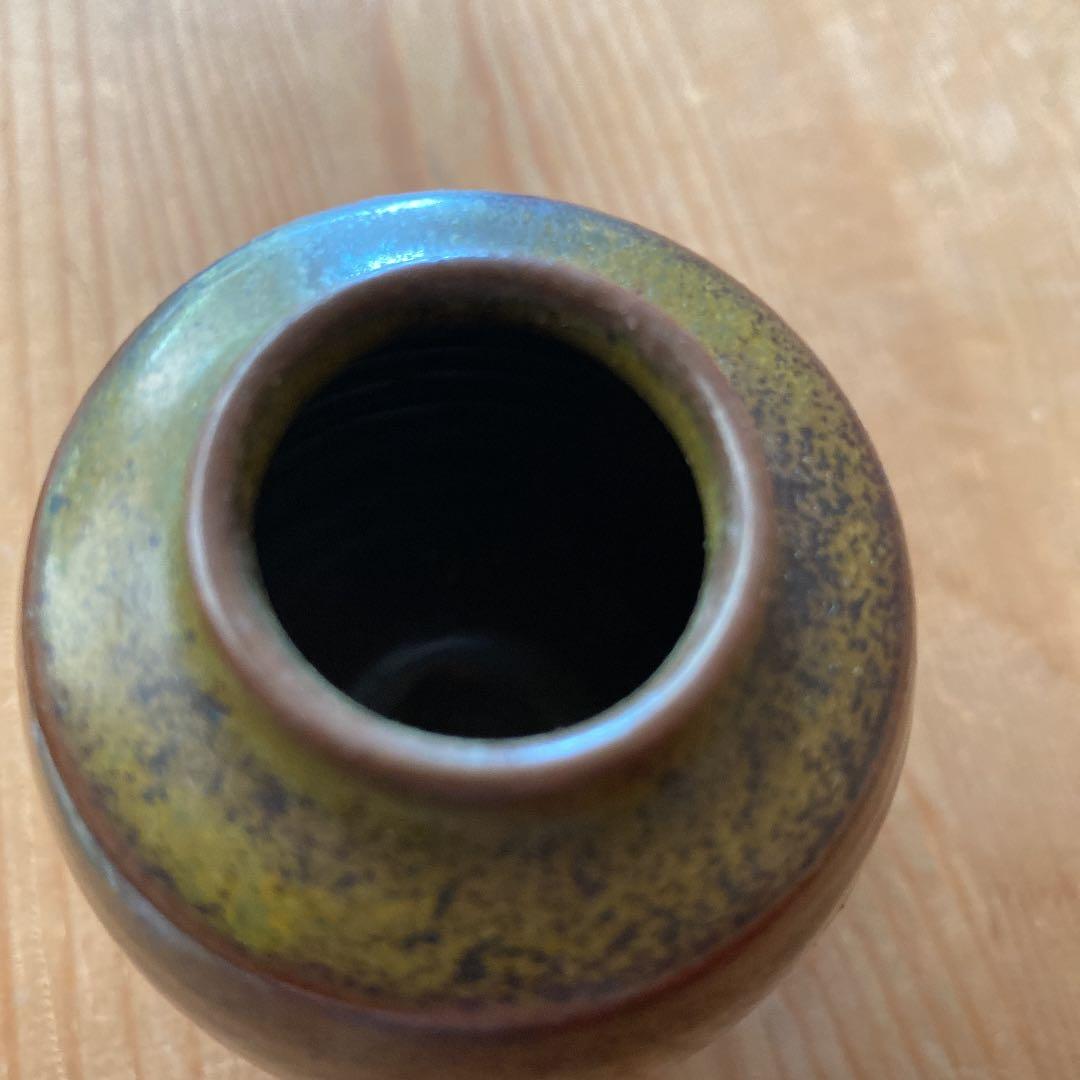 [茶道具] 信水窯　丹波　肩衝茶入　(共箱) ○