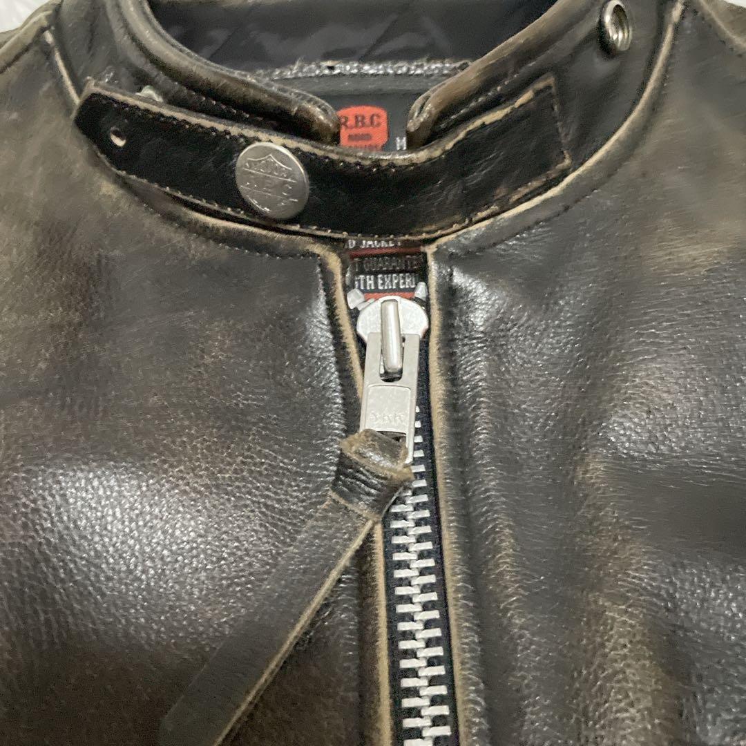 RBC レザージャケット　シングルライダース　本革　M メンズ　ヴィンテージ